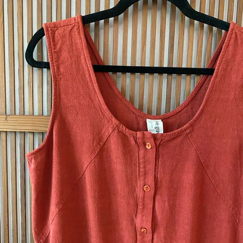 Eve Gravel Linen Shorts Romper in Clay - Picture 11 of 14